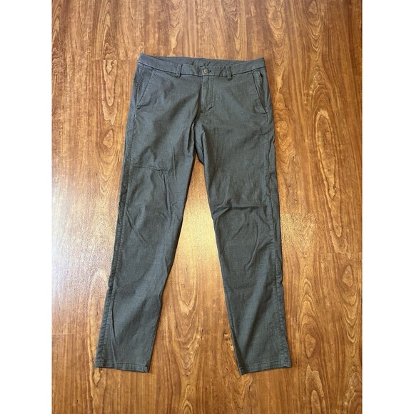Lululemon Pants Men 34X31 ABC Slim Tech Canvas Heathered Gray 5 Pocket Chino - Picture 1 of 5